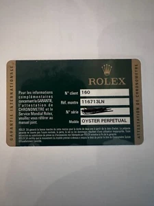 ROLEX OYSTER PERPETUAL DATE GUARANTEE CARD, MANUAL, HOLDER , Genuine - Picture 1 of 14