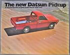 1973 Datsun Pickup Truck Brochure Li'l Huster 1600 Nissan Excellent Original 73