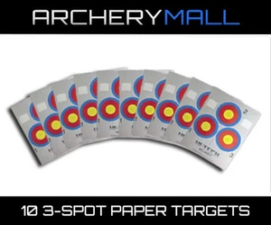 10 Pack of 3 Spot Color Archery Paper Target Faces, 3 Spot, 40cm (10 pack) - Picture 1 of 3