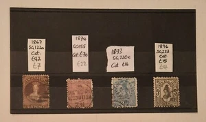 1867 to 1896 New Zealand stamps. all VFU - Picture 1 of 1