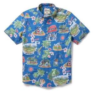 Reyn Spooner Men's 2025 Chicago Cubs MLB® SCENIC PERFORMANCE BUTTON FRONT Shirt - Picture 1 of 2