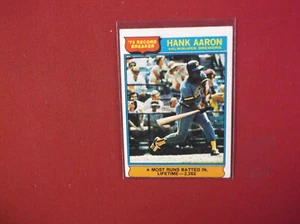 1976 Topps Baseball # 1 Hank Aaron R.B. VG-EX O/C - Picture 1 of 2