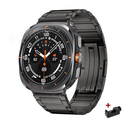 Pulseira de metal titânio luxo Ultra 47 mm para Samsung Galaxy Watch - Imagem 1 de 4