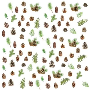 SUPERDANT 96 Pieces Watercolor Boho Pinecone Wall Stickers Self Adhesive Viny... - Picture 1 of 6