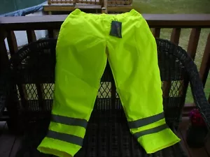 Hawke & Co safety work pants fluorescent yellow XL Class 2 high visibility - Picture 1 of 10