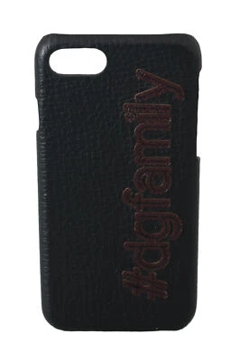 Funda protectora para teléfono Dolce & Gabbana de cuero negro #DGfamily iPhone7 14x7 cm PVP $200 Foto 1 de 4
