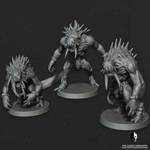 Wargames Compatible - Spiked Dark Fiends x 3 - Eldar Ones - Picture 1 of 2