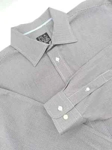 🇺🇲 Jos A Bank Signature Mens L 16.5x34 100% Cotton Shirt Black Red Check - Picture 1 of 6