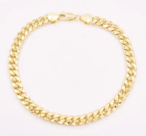 6mm Mens Miami Cuban Link Bracelet Real 10K Yellow Gold 8.5" 8.00 grams! - Picture 1 of 7