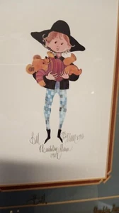 P Buckley Moss Bill Framed Print Limited Edition Amish Boy With Teddy Bear - Picture 1 of 14