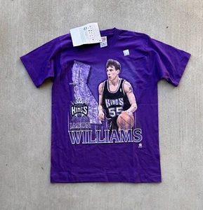 Vintage Jason Williams Tee Shirt 90s Single Stitch Sacramento Kings Deadstock - Picture 1 of 8