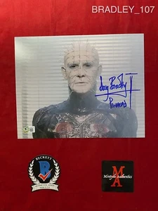 DOUG BRADLEY AUTOGRAPHED SIGNED 8x10 PHOTO! HELLRAISER! PINHEAD! HORROR! BECKETT - Picture 1 of 3