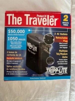 Tripp-Lite Traveler Portable Surge Protector Laptop/Notebook/Phone  1050 Joules - Image 1 of 2