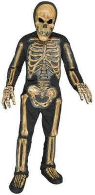 Disfraz de Halloween Esqueleto Dorado 8/10 Mono 3D, Máscara 6 Piezas Niños Foto 1 de 4