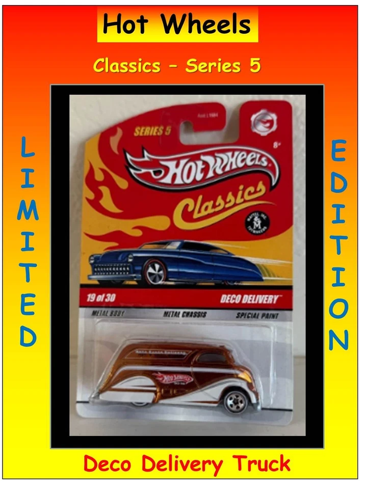 Camión Hot Wheels Classics Serie 5 DECO DELIVERY Naranja con WL Cromo 5 Radios Foto 1 de 1