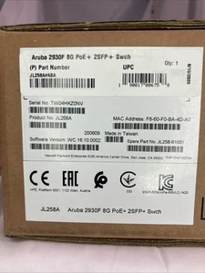Aruba 2930F 8G PoE + 2SFP + Swch JL258A#ABA New - Picture 1 of 2