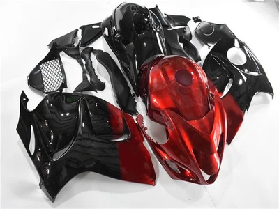 铃木 Hayabusa GSXR1300 2008 2010 2020 车身整流罩 - 光泽红色黑色 — 第 1/4 张图片