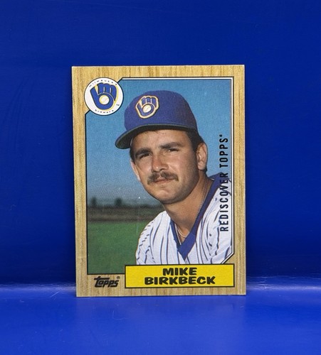 1987 Rediscover Topps Buybacks Foil Stamp #229 Mike Birkbeck Milwaukee ...