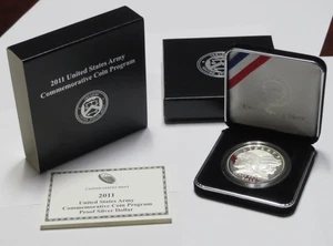 2011 US Army Proof Commemorative Silver Dollar $1 - FREE SHIPPING - Picture 1 of 3