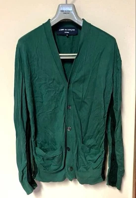 Cárdigan COMME des GARÇONS HOMME Teñido Cupro Interruptor Lateral M Verde Usado Foto 1 de 4