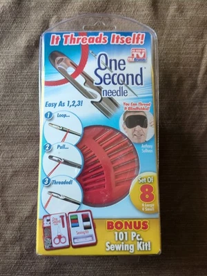 As Seen On TV One Second Needle with 101 Piece Bonus Sewing Kit NEW NIP Sealed - Image 1 of 4