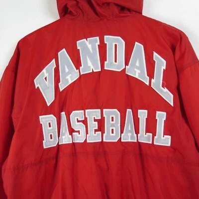 Chaqueta de béisbol Holloway Vandal para hombre M roja de nailon cortavientos Vandalia IL Foto 1 de 4