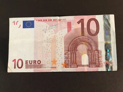 €10 European Union Currency Circulated 10 Euro Bank Note 2002 Series - Image 1 of 3