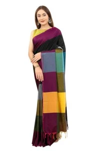 Women's Saree Silk Pattu Soft With Unstitched Blouse Piece saree,Indian wedding - Foto 1 di 9