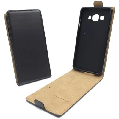 Custodia Per Samsung Galaxy A5 (2015) Tasche Protettiva Wallet Cover Nero - Immagine 1 di 3