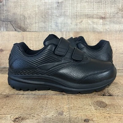 Brooks Addiction Walker V-Strap Womens 9.5 2E Extra Wide Stability Black Shoes - Image 1 of 4