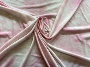 Pink Tie Dye Print Soft Handle Jersey Dress Fabric, Per Metre - Picture 1 of 2