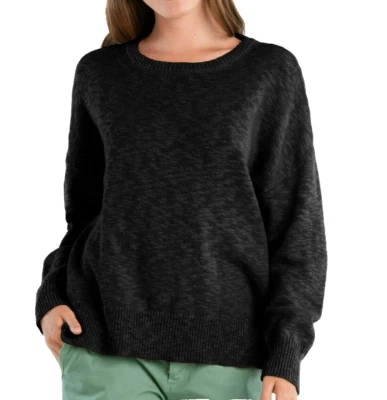 NWT New FRESH PRODUCE Black Reef Boxy Oversize Cotton Knit Sweater Top One Size - Image 1 of 4