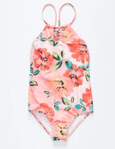 Billabong L113433 Girls' Multi Floral Beach Bliss One Piece Swimsuit Size 10 - Picture 1 of 5