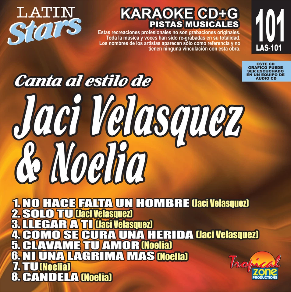 Karaoke Latin Stars 101 Jaci Velasquez & Noelia - Image 1 of 1