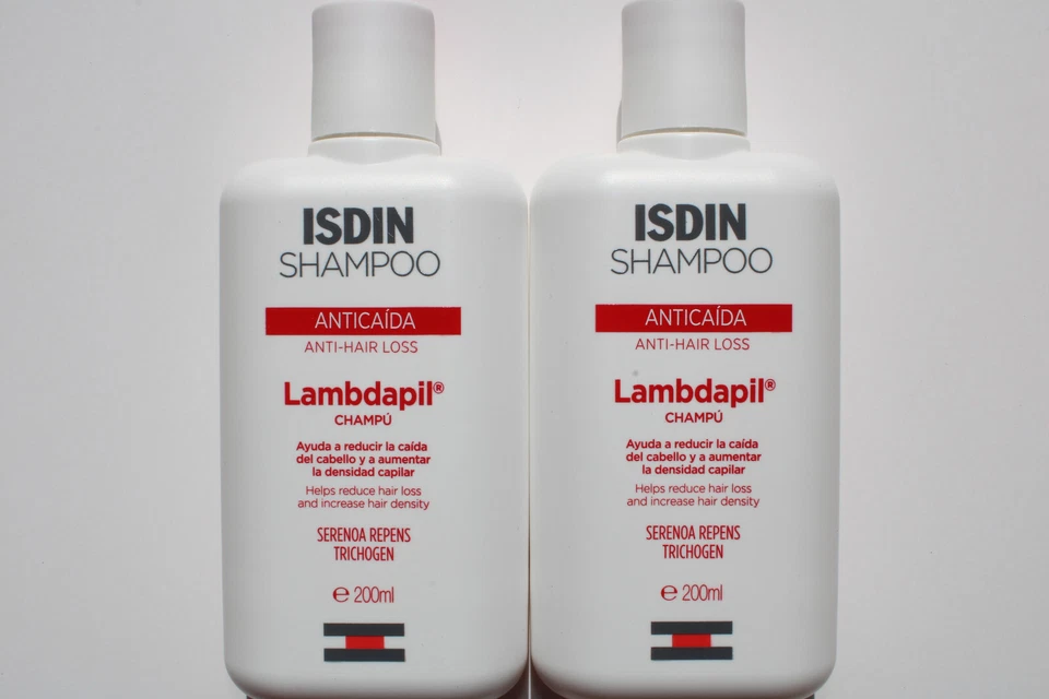 2x Isdin Lambdapil Anti-Hair Loss Shampoo Hair Growth Stimulator 200ml - Image 1 of 1