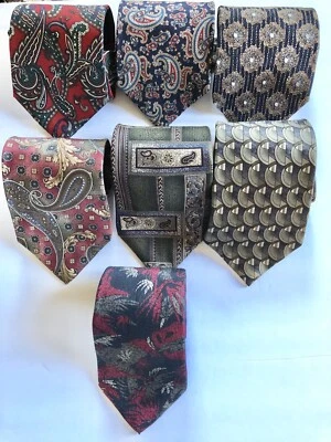 Lote de siete corbatas de seda para hombre Foto 1 de 4