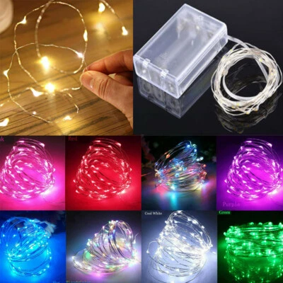 2021 Christmas 2M 5M LED Fairy String Light Battery Operated Holiday Party Decor - Image 1 of 4