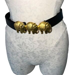 Vintage Accessory Accent N.Y.C. Womens Belt Elephant Buckle Statement One Size