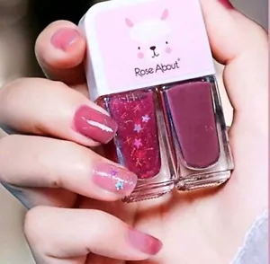 Two-tone Nail Polish Water Based Quick Dry Peelable Tearing Nail Polish Fashion - Picture 1 of 2