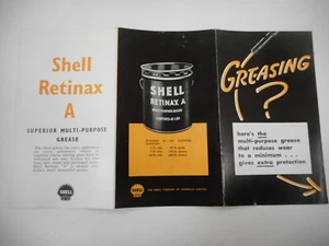 ORIGINAL SHELL RETINAX A GREASE TINS PAMPHLET - Picture 1 of 3