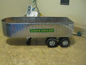 1950s Tonka Grain Trailer in GREAT CONDITION all metal straight working Tailgate
