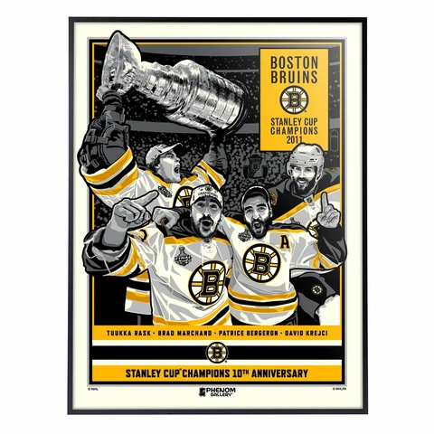 Phenom Gallery Boston Bruins 2011 Stanley Cup Champions 10th Anniversary 18" x 2 Cover