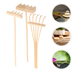 6pcs Zen Sandbox Sand Rake Mini Wood Rakes Zen Garden Accessories Zen Sandbox - Picture 1 of 12