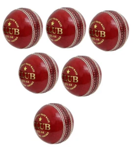 Paquete de 6 bolas de cricket unisex-juventud grado A de cuero rojo club de 6 bolas para personas mayores - Imagen 1 de 4