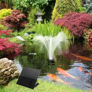 Solar Wasserpumpe 1.2W Springbrunnen Fontäne Pumpe Akku Garten Teichpumpe 200L/H - Bild 1 von 14