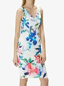 VESTIDO Coast Talla 8 Natlia Multi Floral Forrado Ocasión Verano Boda £119 - Imagen 1 de 4
