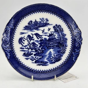 Piatto Antico in porcellana da portata vassoio bianco e blu decoro Willow 1930 - Imagen 1 de 11