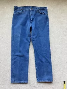 VINTAGE Wrangler Jeans Adult 37x30 Blue Denim Western Normcore USA Mens - Picture 1 of 9