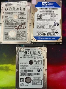LOTE DE 3 discos duros de repuesto SATA para portátil de 500 GB 2,5" MARCA MIXTA TAL CUAL - Imagen 1 de 1
