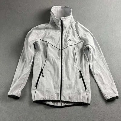 Nike куртка женщин средний серый Tech флис сплетенный полный молнии Athletic работает - Изображение 1 из 4